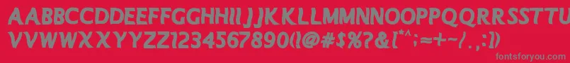 Manolete Font – Gray Fonts on Red Background