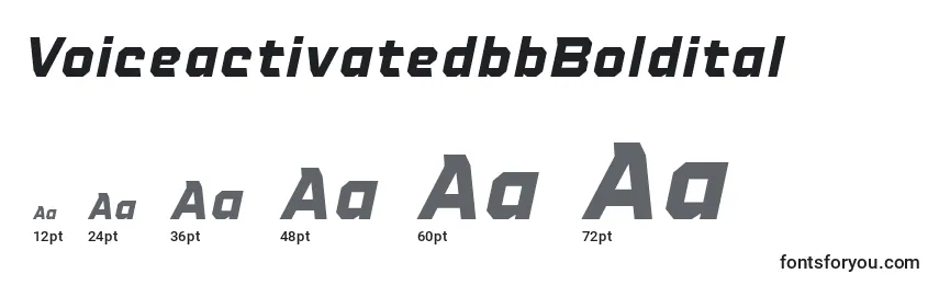 VoiceactivatedbbBoldital (45897) Font Sizes