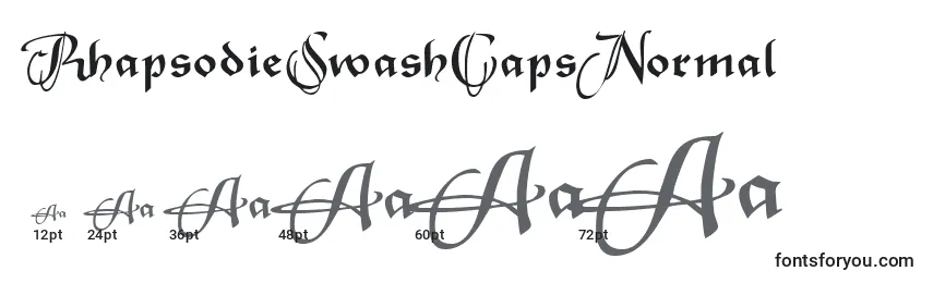 RhapsodieSwashCapsNormal Font Sizes