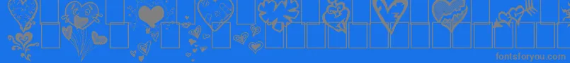BrokenHearts Font – Gray Fonts on Blue Background