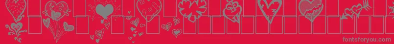 Czcionka BrokenHearts – szare czcionki na czerwonym tle