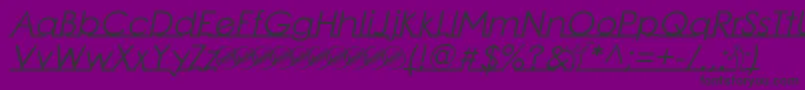 LinearmenteItalic Font – Black Fonts on Purple Background