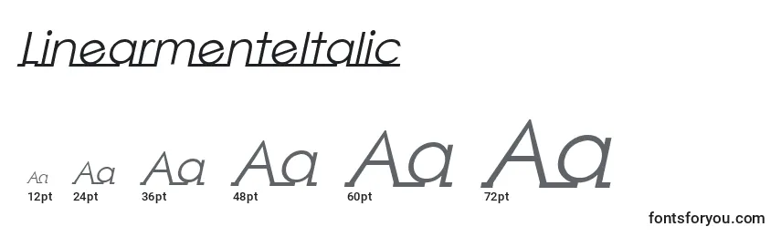 LinearmenteItalic Font Sizes