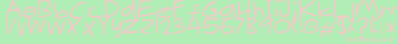 MakNgahPunya Font – Pink Fonts on Green Background