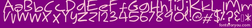 MakNgahPunya Font – Pink Fonts on Purple Background