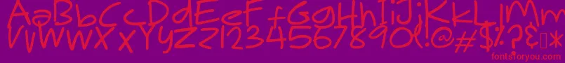 MakNgahPunya Font – Red Fonts on Purple Background