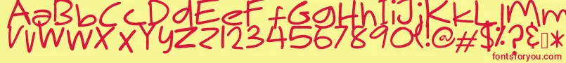 MakNgahPunya Font – Red Fonts on Yellow Background