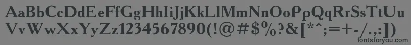 Ft43bBold-Schriftart – Schwarze Schriften auf grauem Hintergrund