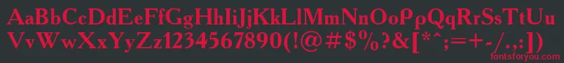 Ft43bBold Font – Red Fonts on Black Background