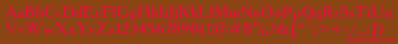 Ft43bBold Font – Red Fonts on Brown Background