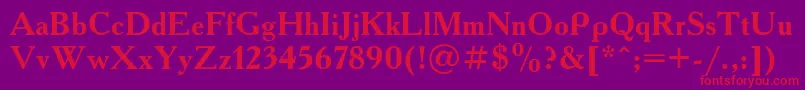 fuente Ft43bBold – Fuentes Rojas Sobre Fondo Morado