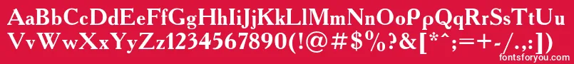Ft43bBold Font – White Fonts on Red Background