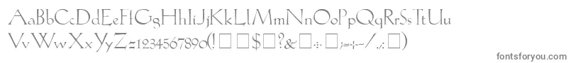 フォントLilithLight – 白い背景に灰色の文字