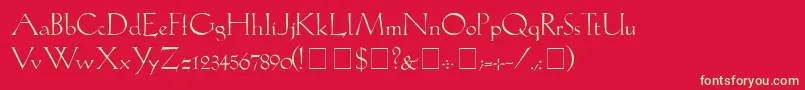 LilithLight Font – Green Fonts on Red Background