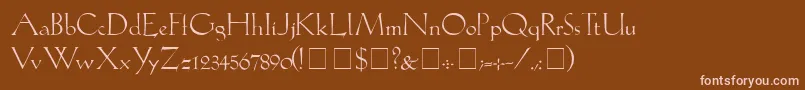 LilithLight Font – Pink Fonts on Brown Background