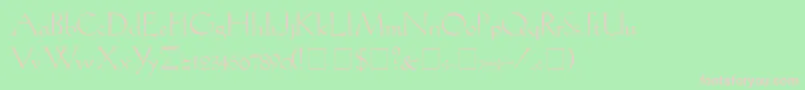 LilithLight Font – Pink Fonts on Green Background