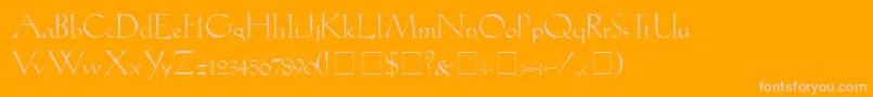 LilithLight Font – Pink Fonts on Orange Background