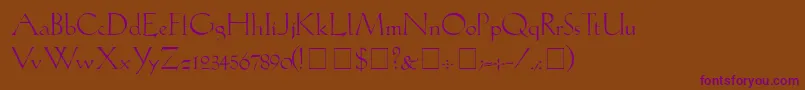 LilithLight Font – Purple Fonts on Brown Background