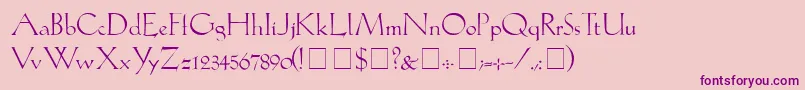 LilithLight Font – Purple Fonts on Pink Background