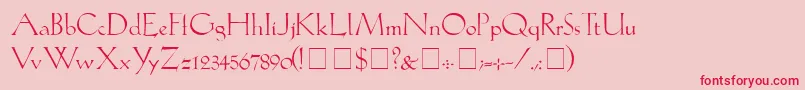 LilithLight Font – Red Fonts on Pink Background