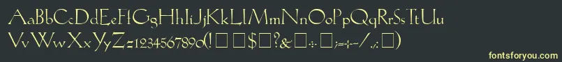 LilithLight Font – Yellow Fonts on Black Background
