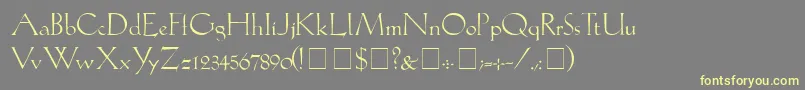 LilithLight Font – Yellow Fonts on Gray Background