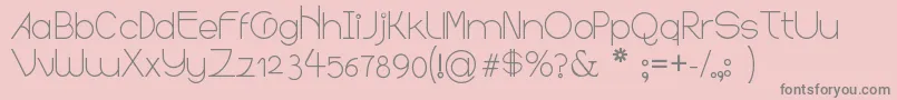 Yonna-Schriftart – Graue Schriften auf rosa Hintergrund