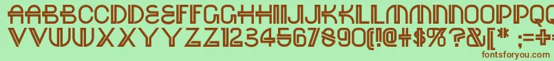 Redoctobernf Font – Brown Fonts on Green Background