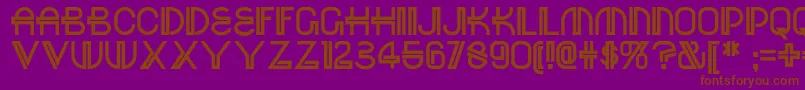 Redoctobernf Font – Brown Fonts on Purple Background