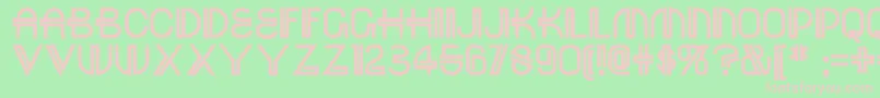 Redoctobernf Font – Pink Fonts on Green Background