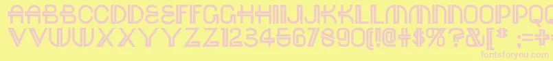 Redoctobernf Font – Pink Fonts on Yellow Background