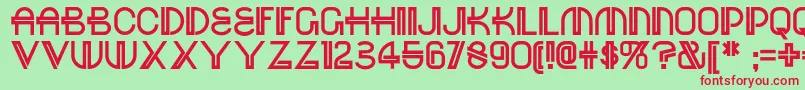 Redoctobernf Font – Red Fonts on Green Background