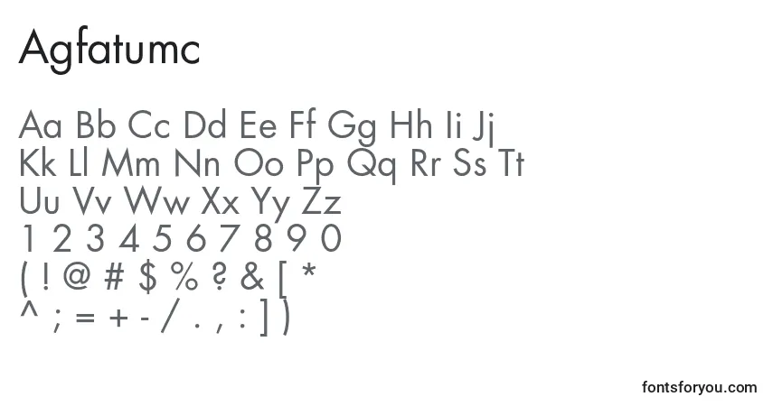 Police Agfatumc - Alphabet, Chiffres, Caractères Spéciaux