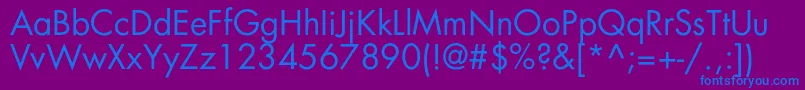 Agfatumc Font – Blue Fonts on Purple Background