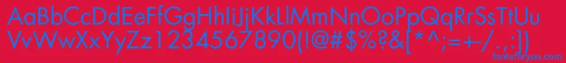 Agfatumc Font – Blue Fonts on Red Background