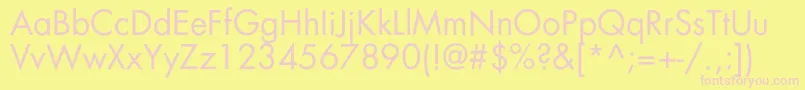 Agfatumc Font – Pink Fonts on Yellow Background