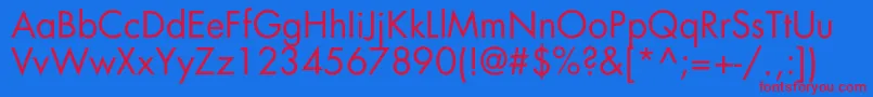 Agfatumc Font – Red Fonts on Blue Background