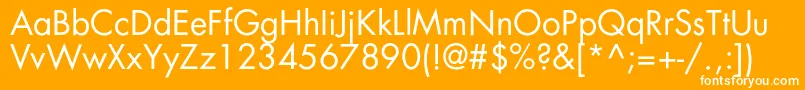 Agfatumc Font – White Fonts on Orange Background