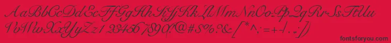 Tangoscriptssk Font – Black Fonts on Red Background