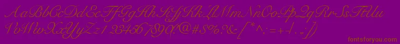 Tangoscriptssk Font – Brown Fonts on Purple Background