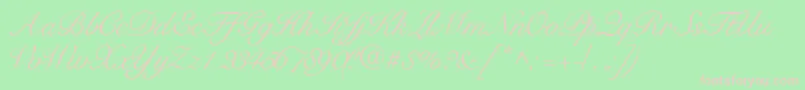 Tangoscriptssk Font – Pink Fonts on Green Background