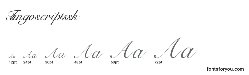 Размеры шрифта Tangoscriptssk