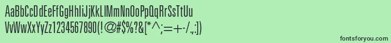 Шрифт NovaLightUltraSsiLightUltraCondensed – чёрные шрифты на зелёном фоне