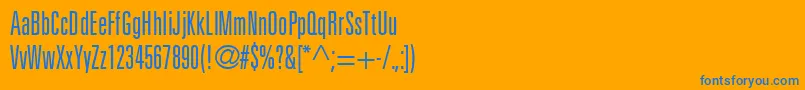 NovaLightUltraSsiLightUltraCondensed Font – Blue Fonts on Orange Background