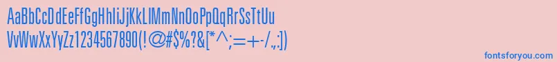 NovaLightUltraSsiLightUltraCondensed Font – Blue Fonts on Pink Background