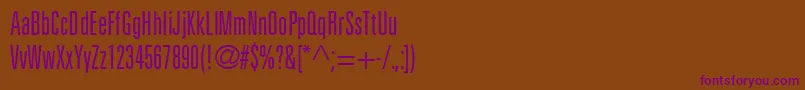 NovaLightUltraSsiLightUltraCondensed Font – Purple Fonts on Brown Background