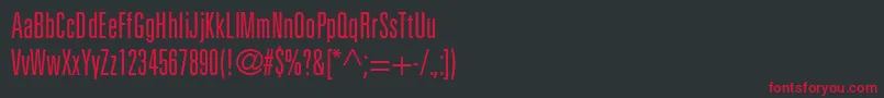 NovaLightUltraSsiLightUltraCondensed Font – Red Fonts on Black Background