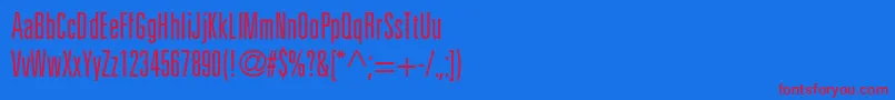 フォントNovaLightUltraSsiLightUltraCondensed – 赤い文字の青い背景