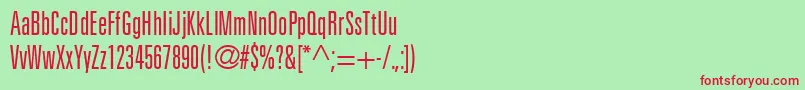 Шрифт NovaLightUltraSsiLightUltraCondensed – красные шрифты на зелёном фоне