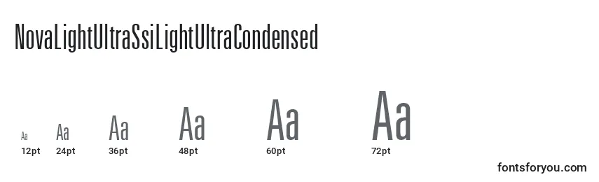 NovaLightUltraSsiLightUltraCondensed Font Sizes